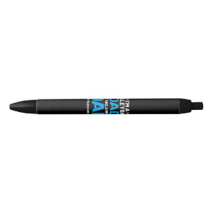 Cute Funny Volleyball Gift For Dads and Men Black Ink Pen