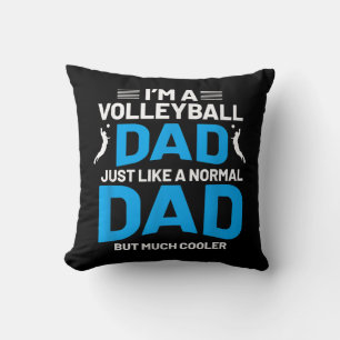 Cute Funny Volleyball Gift For Dads and Men Throw Pillow