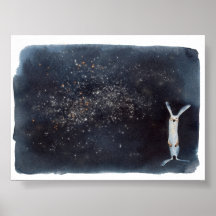 Cute funny watercolor hares abstract design