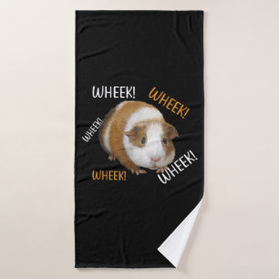 Cute & Funny Wheek - Guinea Pig Owner Cavy Lover Bath Towel