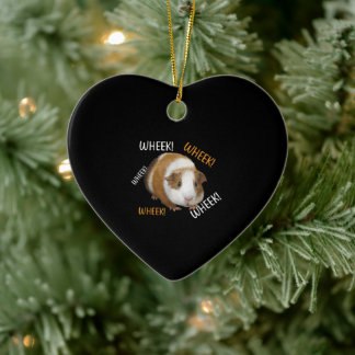 Cute & Funny Wheek - Guinea Pig Owner Cavy Lover Ceramic Ornament