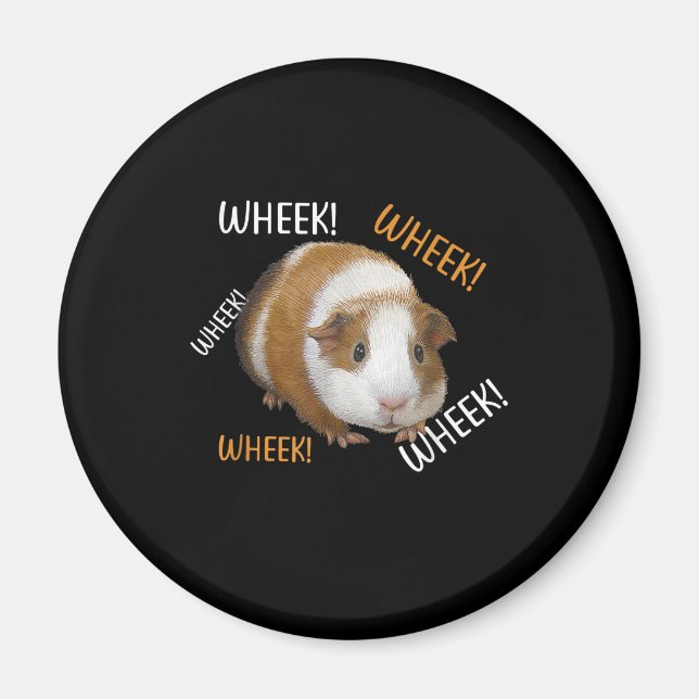 Cute & Funny Wheek - Guinea Pig Owner Cavy Lover Magnet (Front)