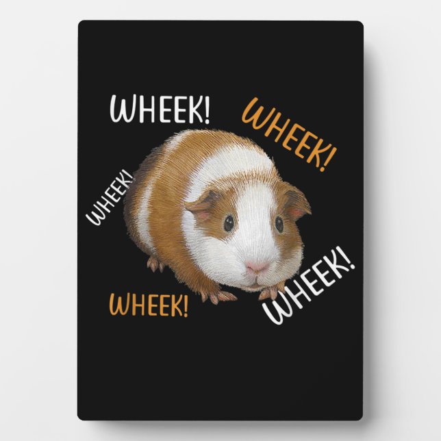 Cute & Funny Wheek - Guinea Pig Owner Cavy Lover Plaque (Front)