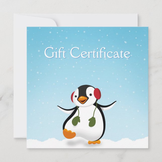 Cute Funny Winter Penguin (Front)