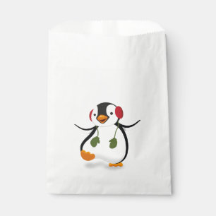 Cute Funny Winter Penguin Favour Bag