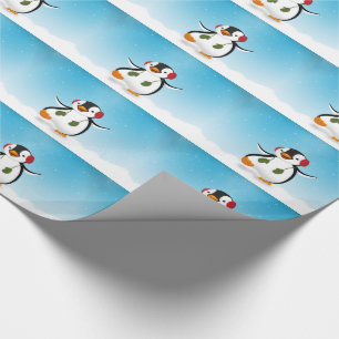 Cute Funny Winter Penguin Wrapping Paper