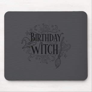 Cute Funny Witch Witchy Birthday Witches Happy Wom Mouse Pad
