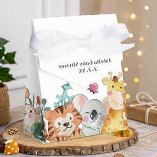Cute Funny woodland animals Baby Shower Favor Box