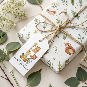 Cute Funny woodland Animals Baby Shower  Gift Tags