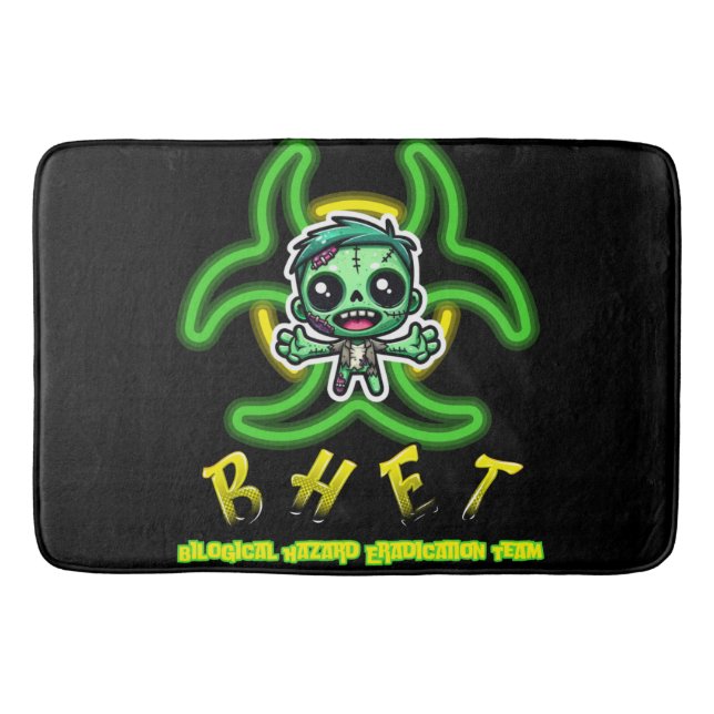 Cute, funny zombie bath mat (Front)