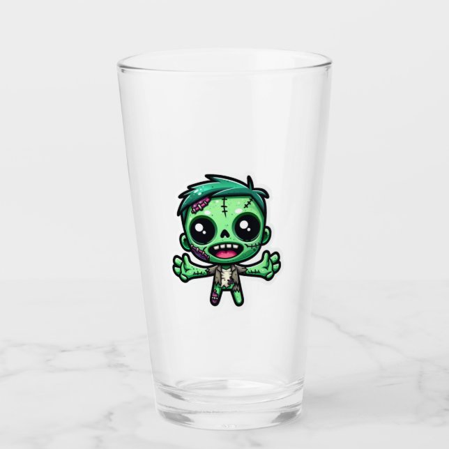 Cute, funny zombie glass (Front)