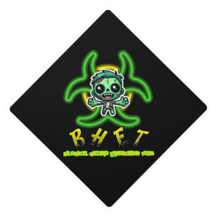 Cute, funny zombie graduation cap topper