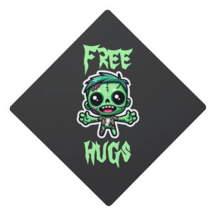 Cute, funny zombie graduation cap topper
