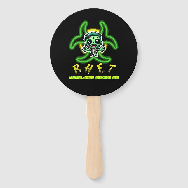 Cute, funny zombie hand fan (Front)