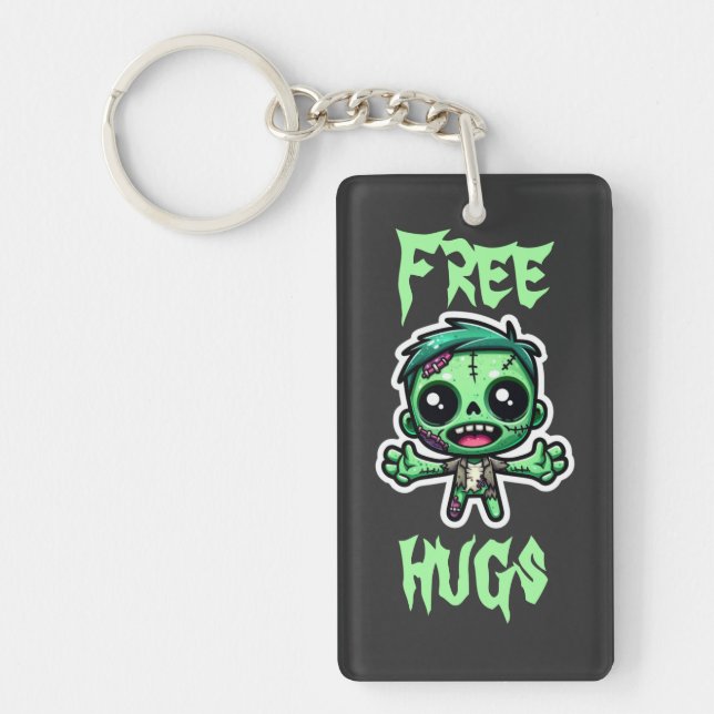 Cute, funny zombie keychain (Front)