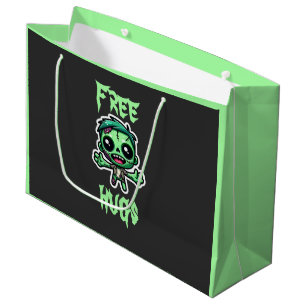 Cute, funny zombie large gift bag