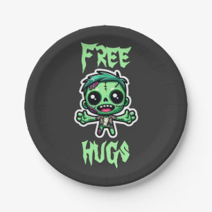 Cute, funny zombie paper plate