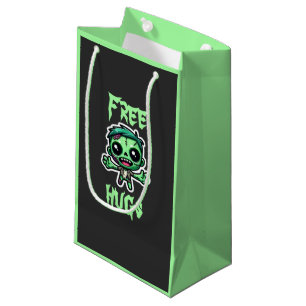 Cute, funny zombie small gift bag