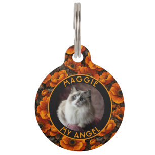 Cute Fur Mom Gift Anemones Floral Pet Tag