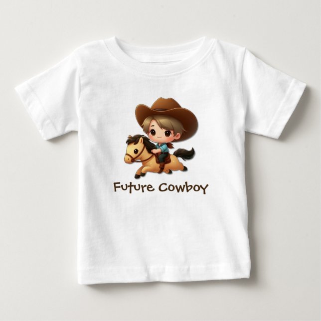 Cute Future Cowboy Baby T-Shirt (Front)