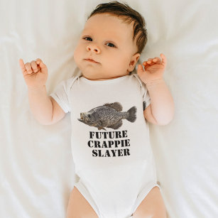 Cute Future Crappie Slayer Fishing  Baby Bodysuit