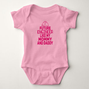 Cute Future Engineer Like My Mommy Daddy Baby Bodysuit