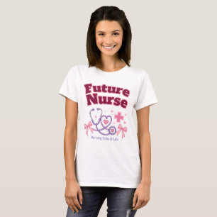 Cute Future Nurse Nursing School Life Pink T-Shirt