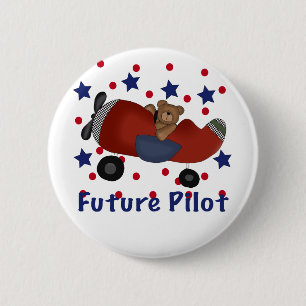 Cute Future Pilot 2 Inch Round Button