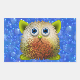 Cute Fuzzy Cartoon Character Art for All Sticker