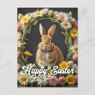 Cute Fuzzy Easter Bunny Rabbit Postcard