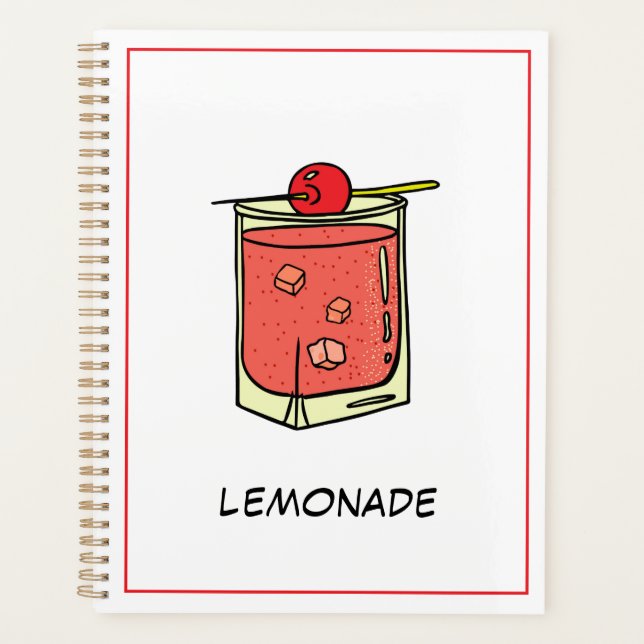 Cute gaie Moderne Coctail frais rose (Devant)