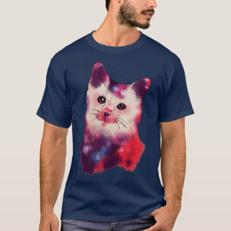 Cute Galactic Cat Space Exploration Kitten T-Shirt