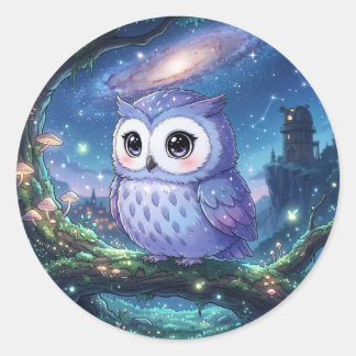 Cute Galaxy Owl Sticker