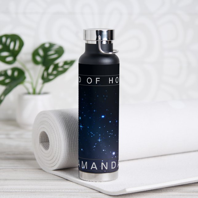Cute Galaxy Theme Wedding Night Sky Maid Of Honour Water Bottle (Yoga)
