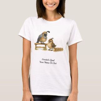 Cute Gambel’s Quail Covey  T-Shirt