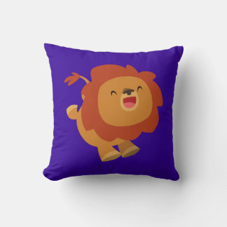 Cute Gamboling Cartoon Lion Pillow