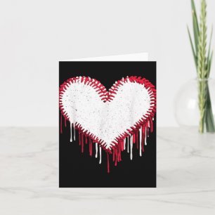 Cute Game Day Baseball Softball Heart Funny Sport  Card