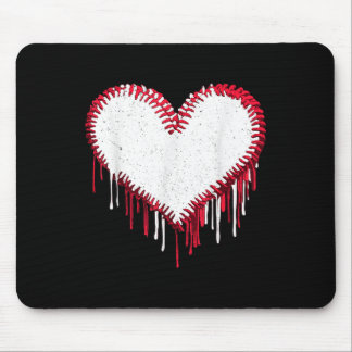 Cute Game Day Baseball Softball Heart Funny Sport Mouse Pad