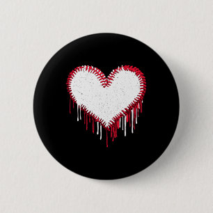 Cute Game Day Sell Softll Heart Funny Sport Player 2 Inch Round Button