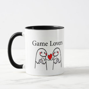 Cute Gamer Couple Mug –Love and Video Games Design