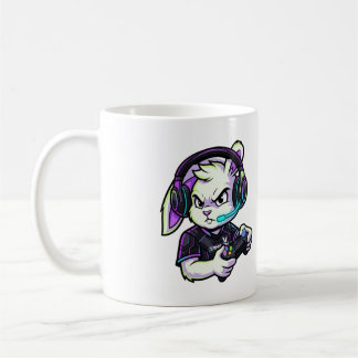 Cute Gamer Rabbit with Headphones - Cool GamingMug Coffee Mug