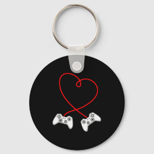 Cute Gamer Valentines Love Funny Video Games Match Keychain