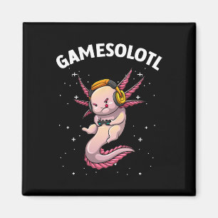Cute Gaming Art For Men Women Kids Video Game Axol Magnet