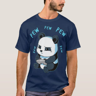 Cute Gaming Panda Pew Video Game Computer Player T-Shirt