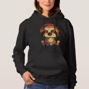Cute Gaming Sloth Video Gamer Hoodie