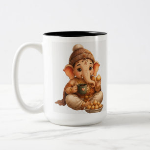Cute Ganesha Ganesh Chaturthi Festival Two-Tone Coffee Mug
