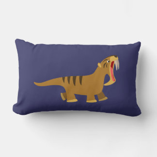 Cute Gaping Mouth Cartoon Thylacosmilus Pillow