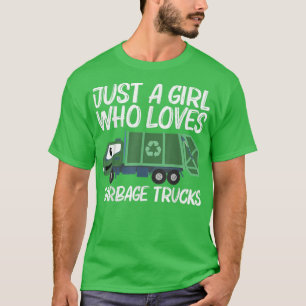 Cute Garbage Truck Design For Girls Kids Trash Tru T-Shirt