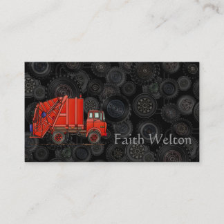 Cute Garbage Truck Trash Truck Business Card