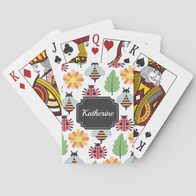 Cute Garden Animals Playing Cards (Back)
